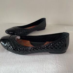 Born Black Patent Quilted Flats
